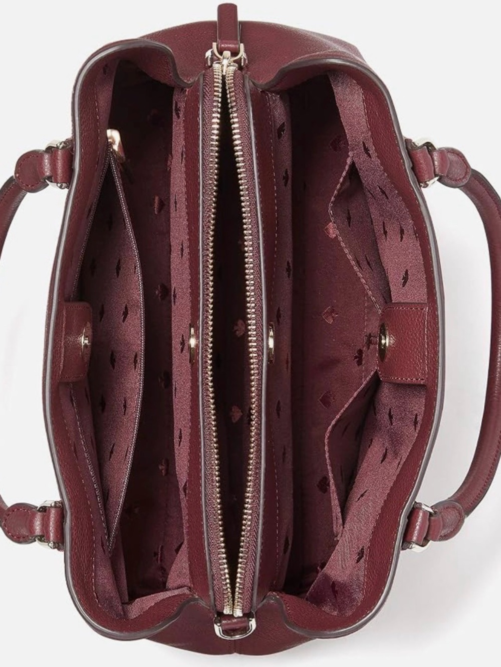 Kate Spade New York Jackson Cherrywood Pebbled Leather Satchel - Picture 6 of 7